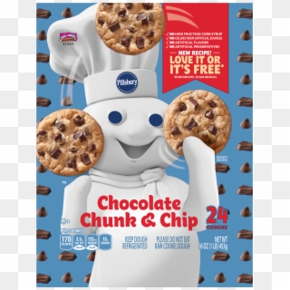 Pillsbury Ready To Bake Chocolate Chunk And Chip Cookies, - Pillsbury Doughboy Chocolate Chip Cookies, HD Png Download