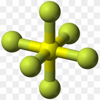 Sulfur Hexafluoride 3d Balls - Sulfur Hexafluoride, HD Png Download