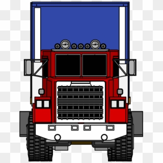 Graphic Royalty Free Fire Front View Free Generic Illustration - Front Of A Big Truck, HD Png Download