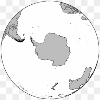 Blankmap Ao 090s South Pole - South Pole Map Vector, HD Png Download