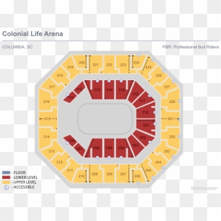Pbr - January - Colonial Life Arena Seating Chart With Seat Numbers, HD Png Download
