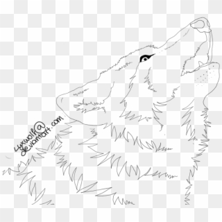 Coyote Clipart Wolf Howl - Sketch, HD Png Download