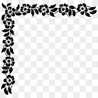 Free Png Download Floral Corner Png Clipart Png Photo - Corner Clipart Black And White Png, Transparent Png