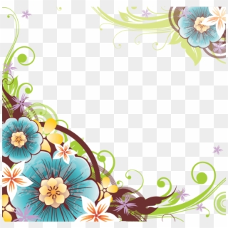 Flower Corner Png - Flower Border Design Png, Transparent Png