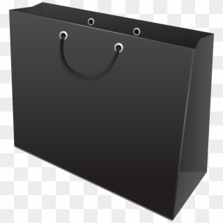 Black Gift Bag Png Clip Art, Transparent Png