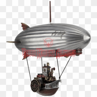 Steampunk Airship With Steamship Gondola - Ballon Dirigeable Jules Verne, HD Png Download