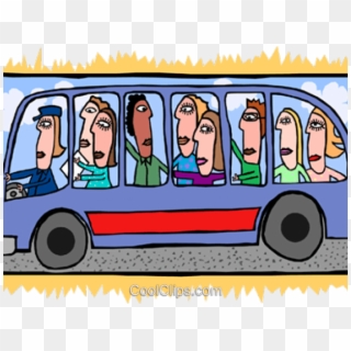 Bus Clipart Person - People On A Bus Clipart, HD Png Download