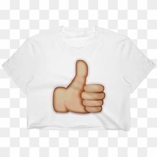 Emoji Crop Top T-shirt - Google Thumbs Up Emoji, HD Png Download