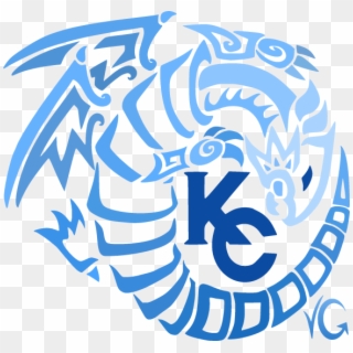 Gradient Blue Eyes White Dragon - Kaiba Corp Logo, HD Png Download