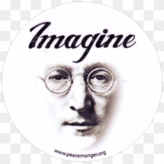 John Lennon Round Bumper Sticker / Decal - Label, HD Png Download