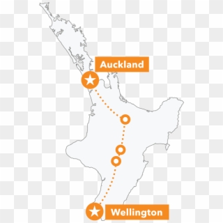 Blood Trail Png - Blank Map Of North Island New Zealand, Transparent Png