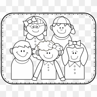 Group Of Kids Coloring Book Clipart - Cartoon, HD Png Download