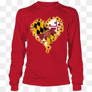 Flower And Flag Heart Front Picture - Basketball Ugly Christmas Sweater, HD Png Download