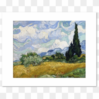Vincent Van Gogh, Wheat Field With Cypresses, 1889, - Van Gogh Wheat Field With Cypresses, HD Png Download