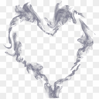 #smoke #heart #love - Smoke Heart Transparent, HD Png Download