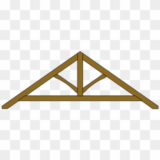 King Post Roof Truss With Collar-tie - King Post, HD Png Download