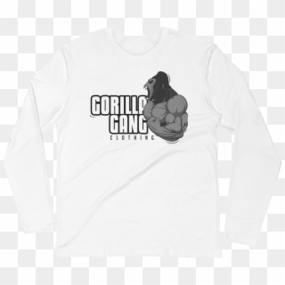 Angry Gorilla Fitted Long Sleeve - Hippopotamus, HD Png Download