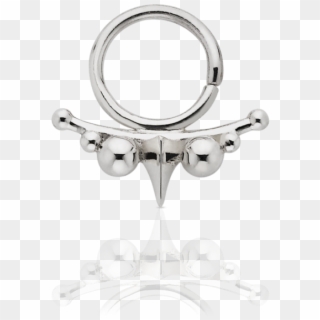 Small Thorn Septum Ring Pierced - Body Jewelry, HD Png Download