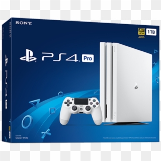 White Playstation 4 Pro 1tb 13093 - Playstation 4, HD Png Download