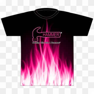 Hammer Pink Flames - Hammer Bowling Jerseys, HD Png Download