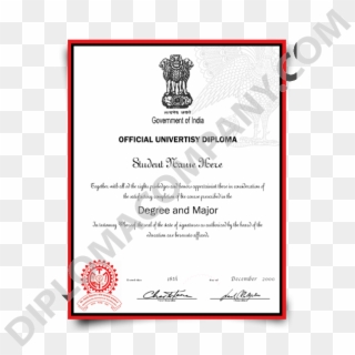 Fake Diploma India, Fake Degree India, Fake Graduation - Fake University Degree Certificate, HD Png Download