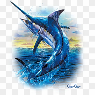 Saltwater Blue Marlin Jumping - Grander Off007, HD Png Download