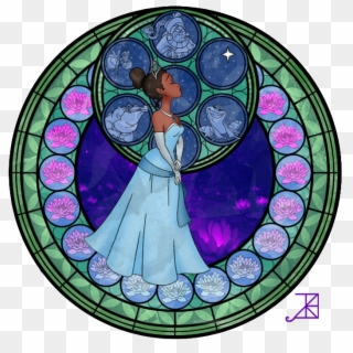 Disney Princess Images Tiana Stained Glass Hd Wallpaper - Kingdom Hearts Cinderella Stained Glass, HD Png Download
