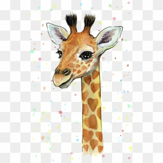 Click And Drag To Re-position The Image, If Desired - Baby Giraffe Art, HD Png Download