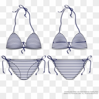 Jpg Download Bikini Vector Swimwear Swimwear Flat Template Hd