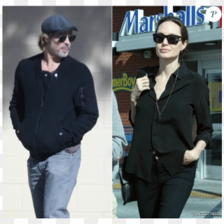 Brad Pitt Et Angelina Jolie (26 Janvier 2019) À Los - Brad Pitt Et Angelina Jolie 2019, HD Png Download
