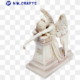 Antique White Religious Figurine Crafts Resin Weeping - Statue, HD Png Download