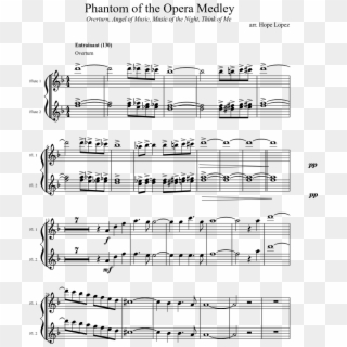 Phantom Of The Opera Medley Sheet Music Composed By - Phantom Of The Opera Flute Sheet Music, HD Png Download