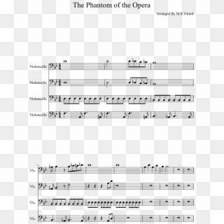 The Phantom Of The Opera Sheet Music - Sheet Music, HD Png Download