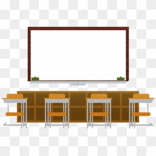 White Board Classroom Desk Education Board School - Salon De Clases Png, Transparent Png