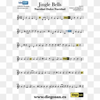 Jingle Bell Sheet Music For Oboe Christmas Carol Music - Ay Del Chiquirritin Partitura, HD Png Download