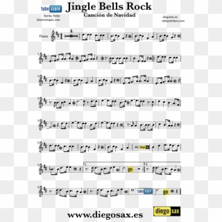 Jingle Bells Rock By Bobby Helm Sheet Music Flute And - Partitura I Don T Want To Miss A Thing S, HD Png Download