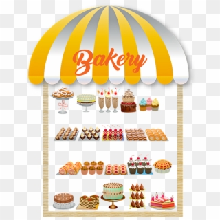 Bakery Window Awning Bakery Shop Storefront, HD Png Download