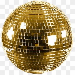 Holidayparty Globe Glow Party Ball Ftestickers - Gold Disco Ball Transparent, HD Png Download