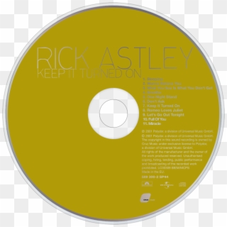 Rick Astley Keep It Turned On Cd Disc Image - Cd, HD Png Download