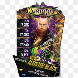 Aleisterblack S4 19 Wrestlemania34 - Wrestlemania 34 Cards Wwe Supercard, HD Png Download