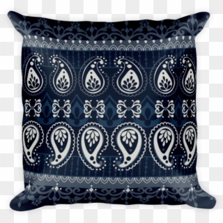 Blue Square Pillow - Cushion, HD Png Download