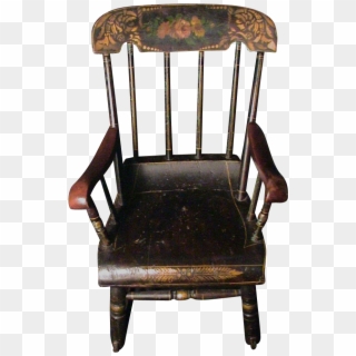 Antique Hand Painted Rocking Chair, HD Png Download