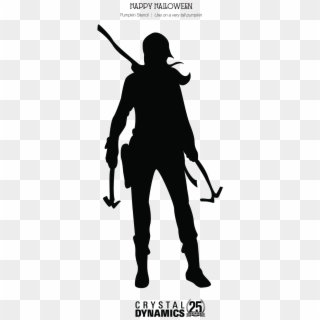 Gex And Legacy Of Kain Templates Are Also Available - Lara Croft Tomb Raider Silhouette, HD Png Download
