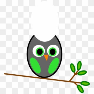 Owl Silhouette Clip Art - Owl And Olive Branch, HD Png Download