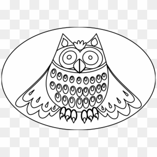 Cute Owl Coloring Pages - Mandala Tegninger Til Børn, HD Png Download