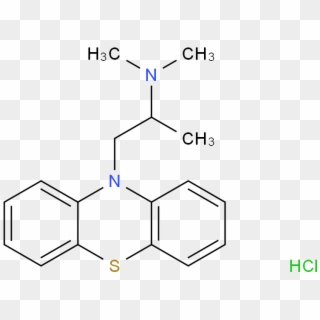Promethazine Hydrochloride Molecular Structure Cas - 1 1 2 2 Tetraphenylethene, HD Png Download