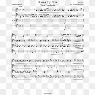 Gonna Fly Now For Trumpet Quartet Arr - Gonna Fly Now Partitura Trompete, HD Png Download