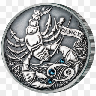 Belarus 2015 20 Rubles Cancer Signs Of The Zodiac Antique - Zodiac Signs Silver Coins, HD Png Download