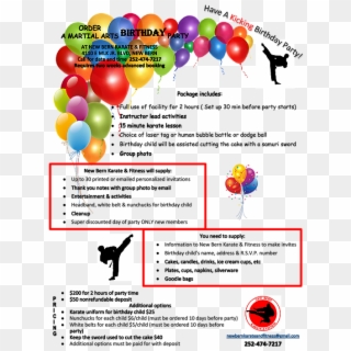 Nbkf Birthday Flyer - Balloon, HD Png Download