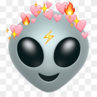 #emoji #alien #lightning #aesthetic #remixedemoji #freetoedit - O Que Significa O Emoji Do Et, HD Png Download